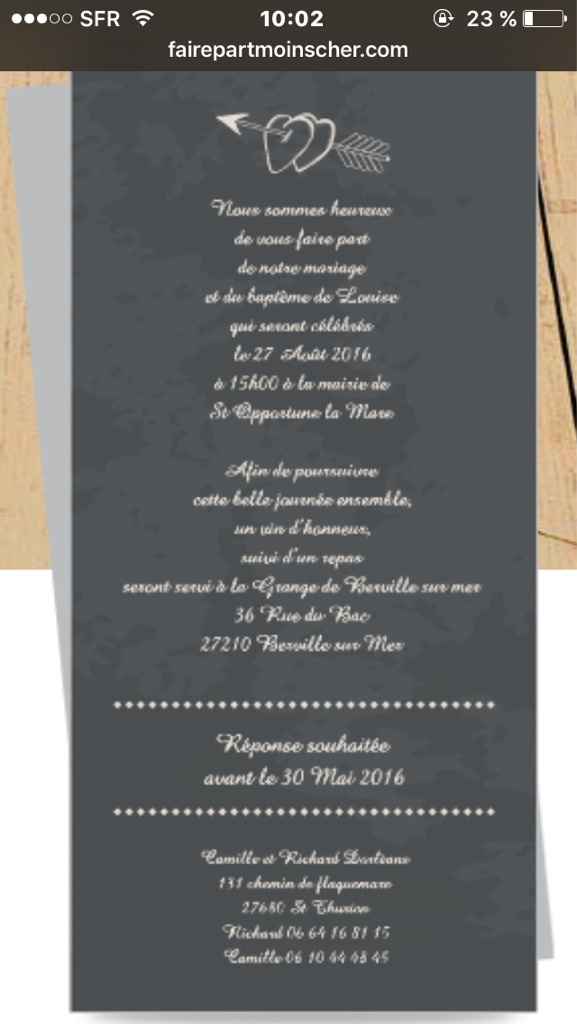 Thème champêtre : montrez-moi vos faire-part ! - 2