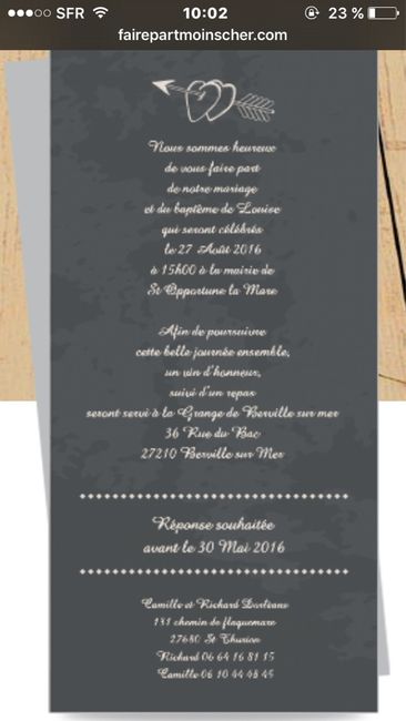 Thème champêtre : montrez-moi vos faire-part ! - 2