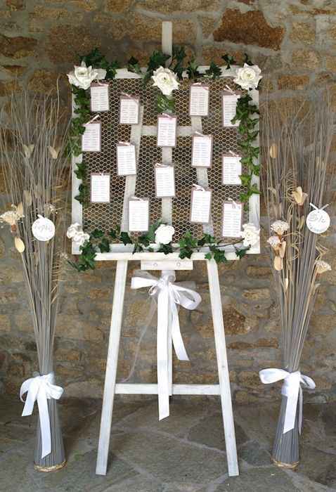 Chevalet blanc plan de table mariage - 1