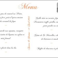 Menu carte postale