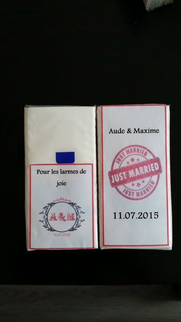 Mouchoirs pour les invités 