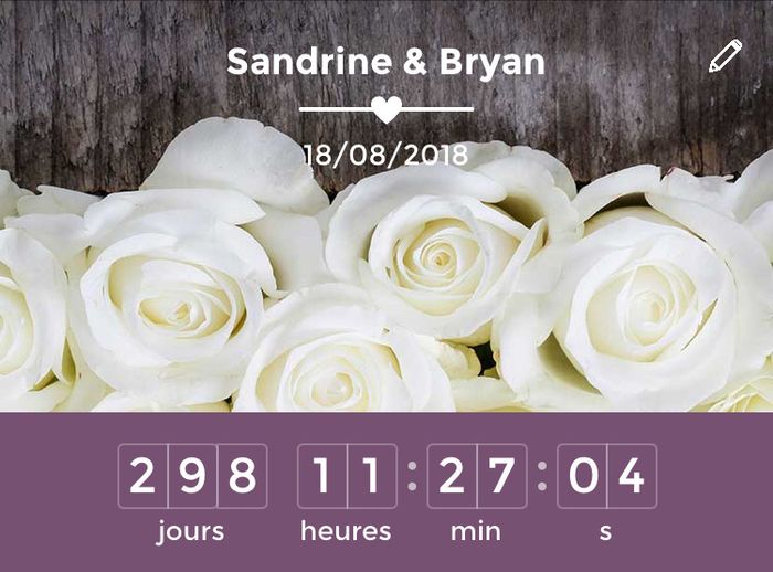 Combien de jours reste-il à votre compteur de mariage ? 1