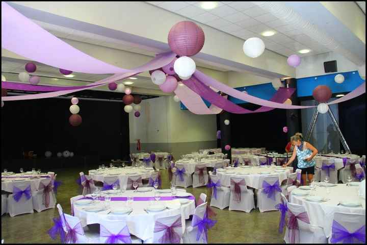 salle, déco, violet