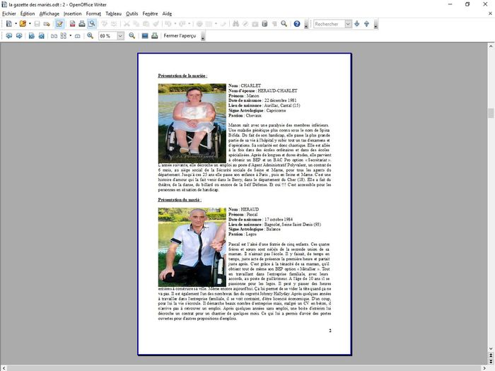 Fin de la rédaction de ma gazette 8