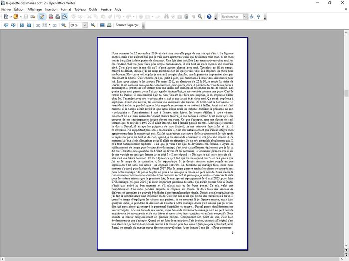 Fin de la rédaction de ma gazette 10