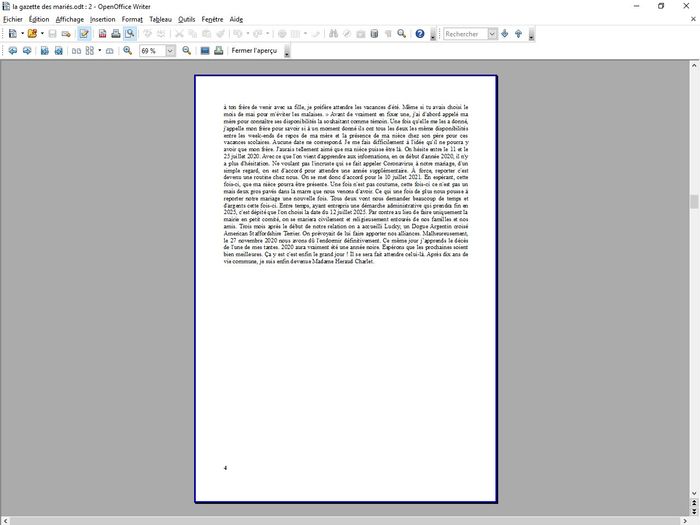 Fin de la rédaction de ma gazette 11