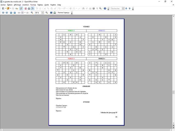 Fin de la rédaction de ma gazette - 23