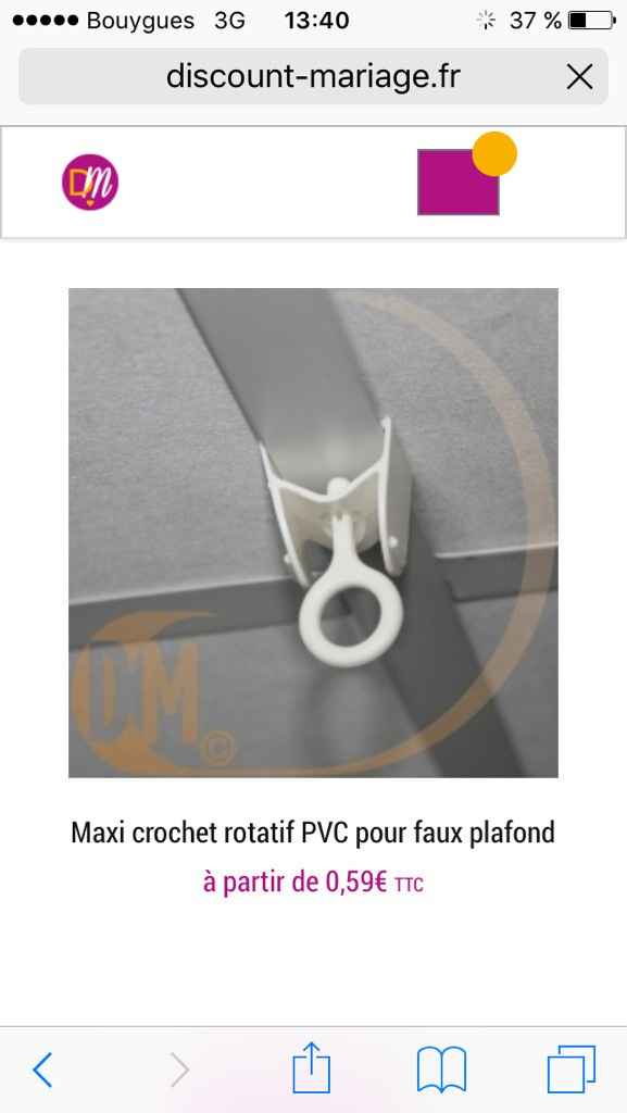 Attache plafond (1ère solution)