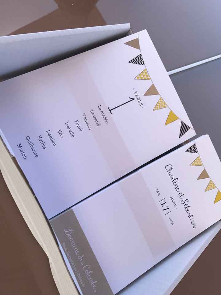 Plan de table et menu - 1