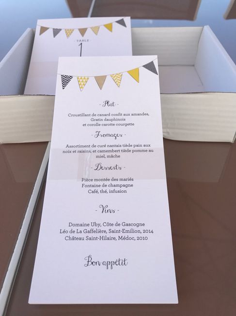 Plan de table et menu - 2