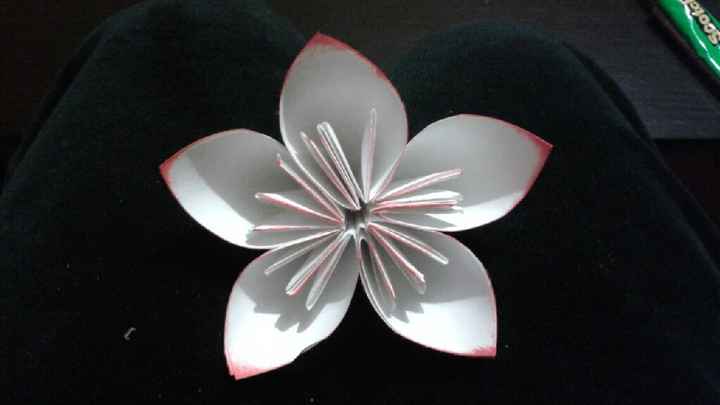 Utilisation fleurs origami - 1