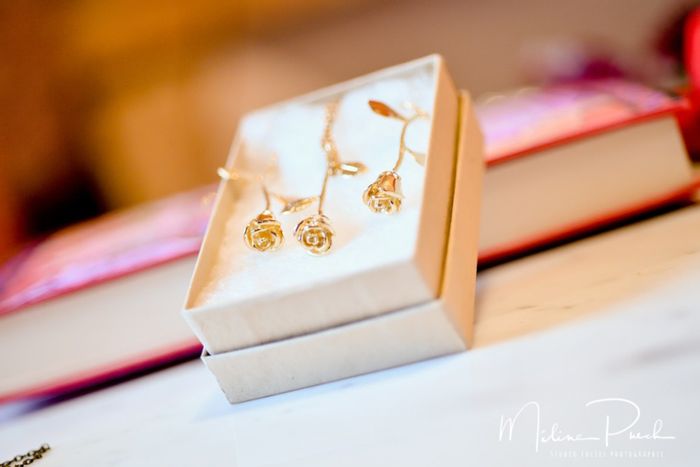 Ma parure de bijoux sur le thème de la rose éternelle