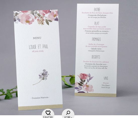 Menu - cotton bird
