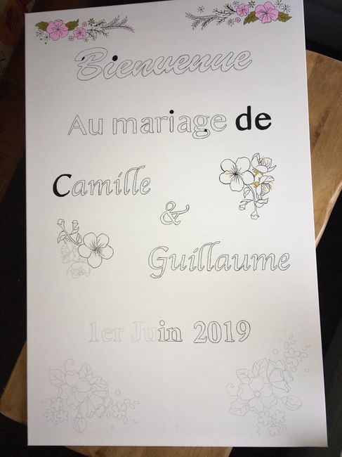Panneau "bienvenue au mariage" : besoin de conseils 3