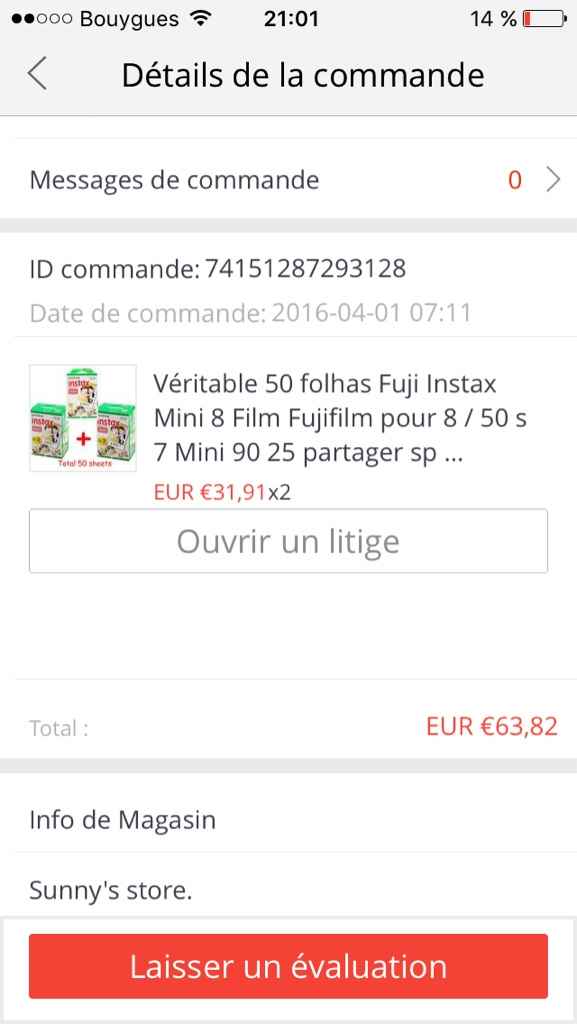 Commande reçue en 15 jours - 1