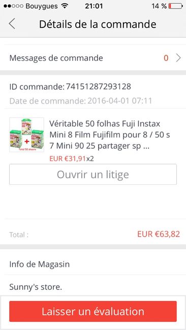 Commande reçue en 15 jours - 1