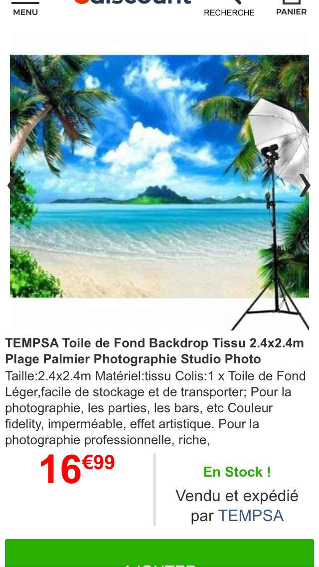 Toile photobooth