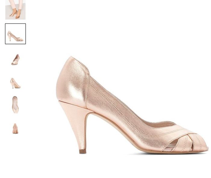 Chaussures de mariée rose gold