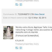 Recherche un voile long avec des bords en dentelle - 1