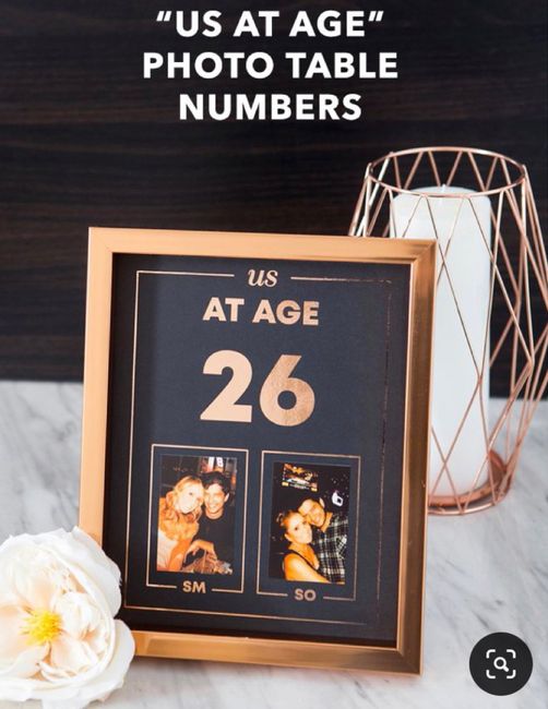 Numéro/Nom de table mariage 8