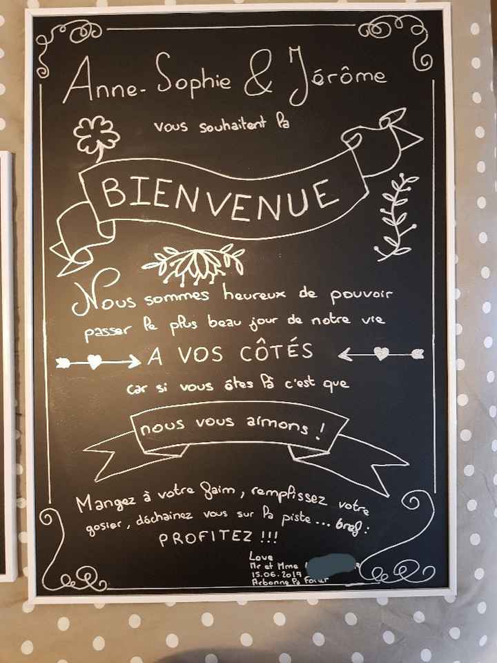 Tableau de bienvenue / Plan de table - 1