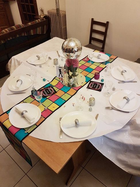 Table  disco vue de dessus