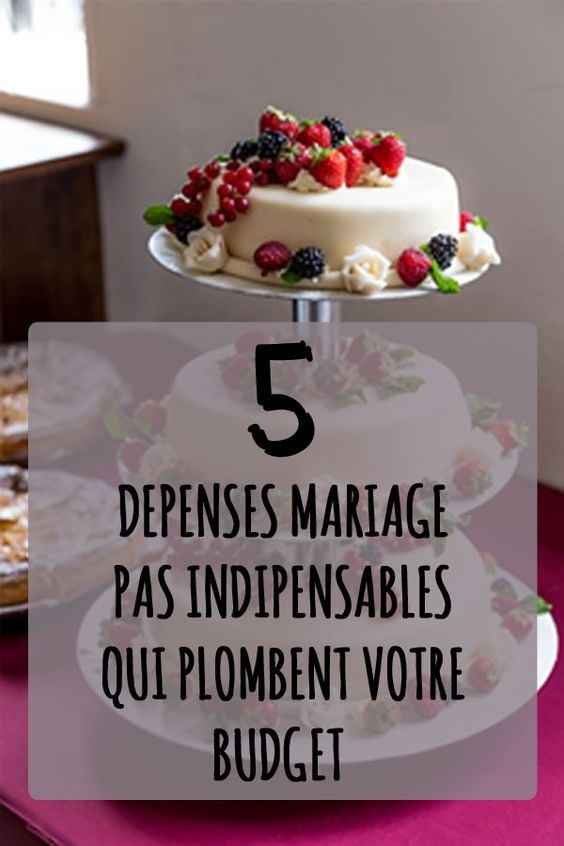 Dépense mariage 