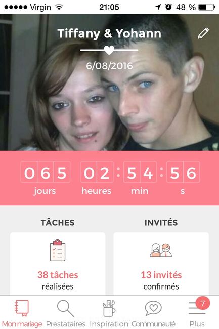 Oú en sont vos compteurs Mariages.net ? - 1