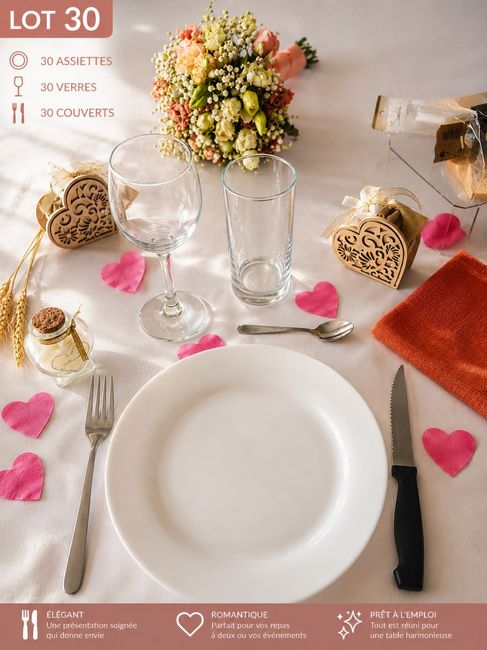 🍽️ Lot vaisselle & décoration – idéal réception / mariage – 120 € 1