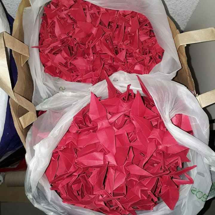 Grues origamis petites et moyennes petites