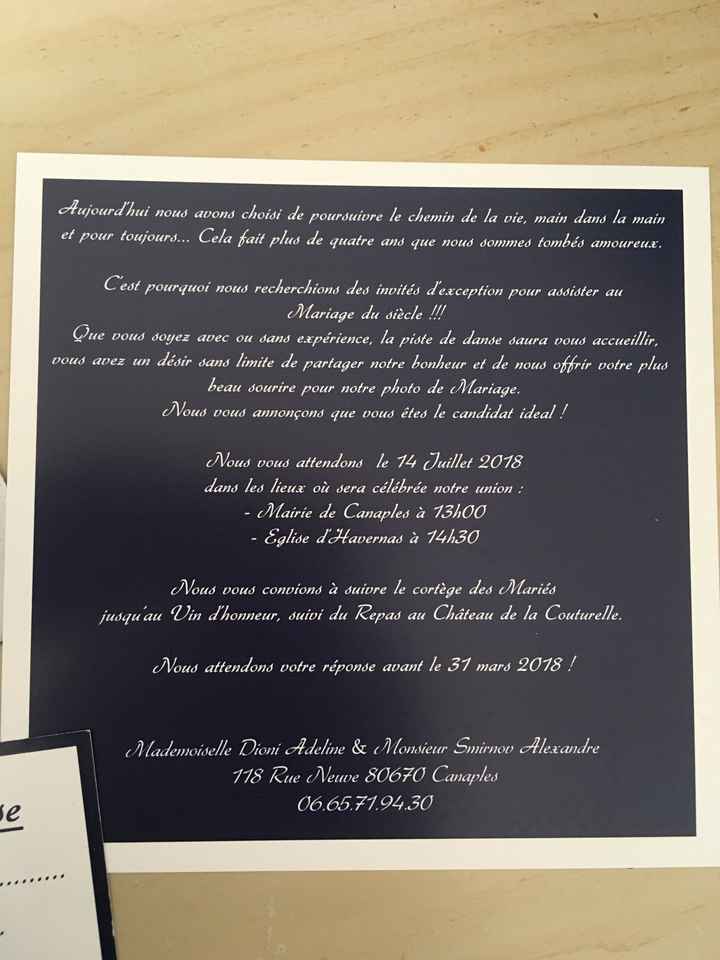  Faire parts prêts à envoyer !! - 2