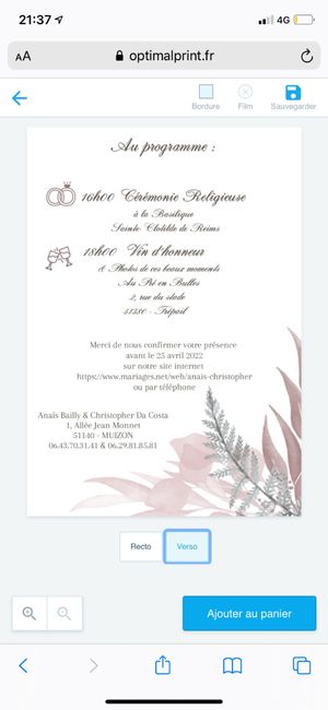 Carte invitation on detail tous ?? - 1