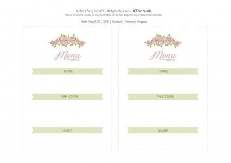 Menu à personnaliser