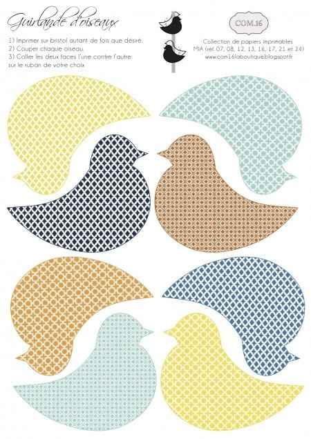 Guirlande oiseaux
