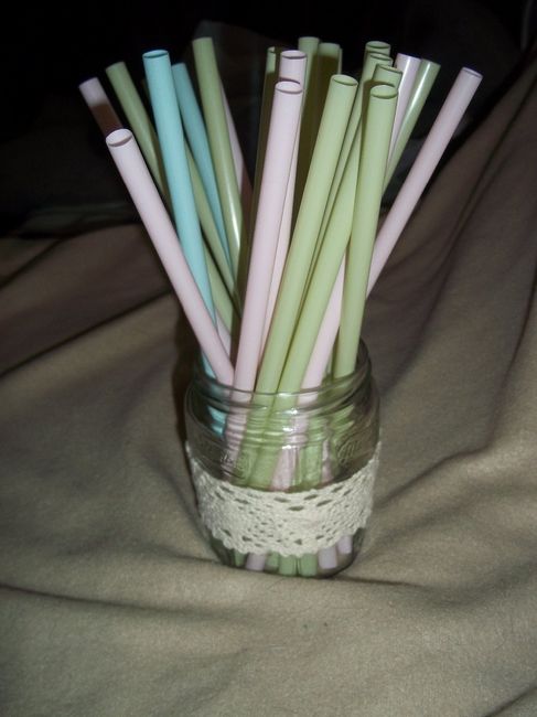 pot en verre déco dentelle