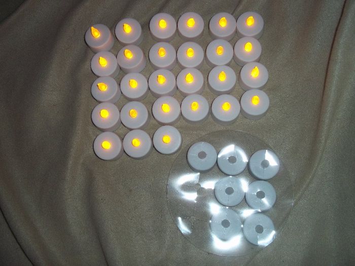 lot de bougies led pour photophores (x34)