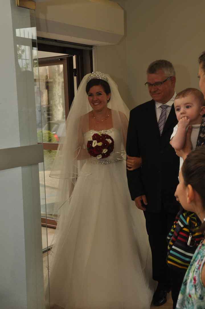 Arrivée au bras de mon père