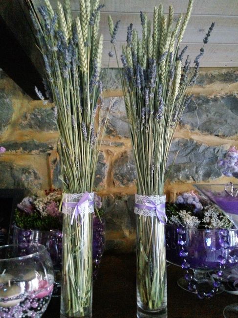 Déco de table avec du blé et de la lavande 5