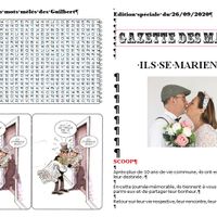 Gazette de mariés avis plume et coquelicots - 1