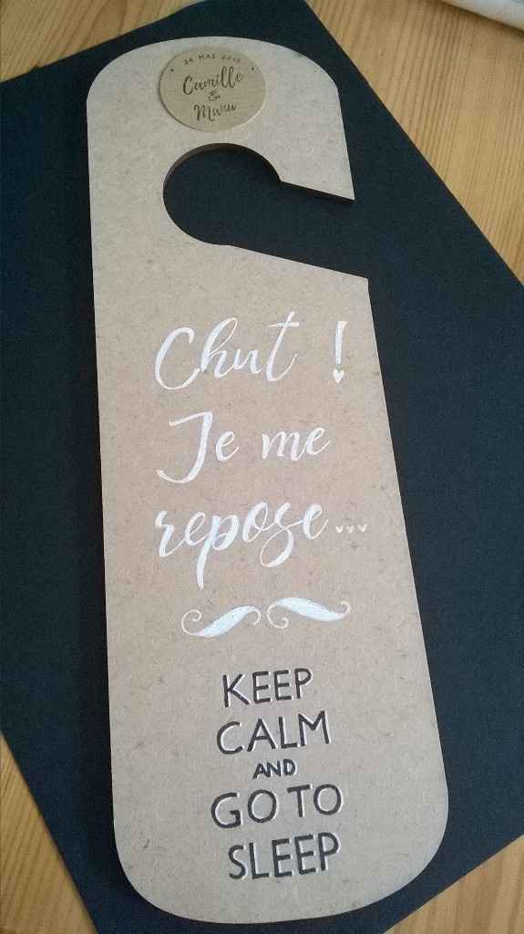 Pancartes pour les chambres du lieu de réception