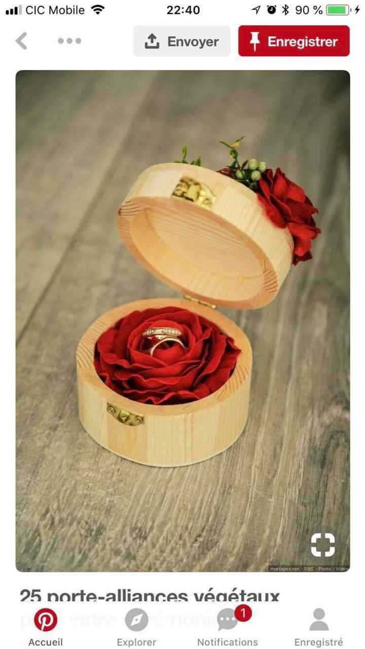 Boîte - coussin alliances - 2