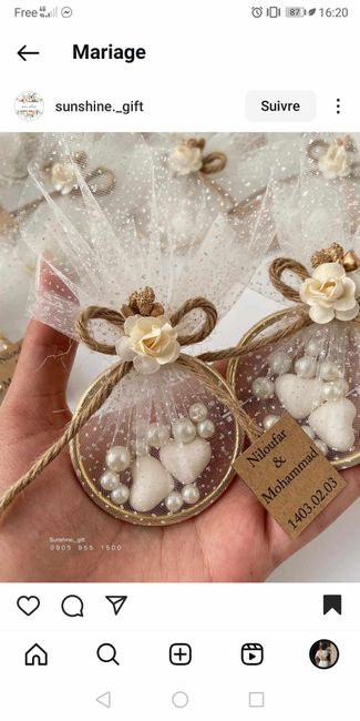 Idée cadeaux invités 1