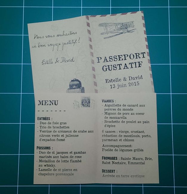 menu personnalisé