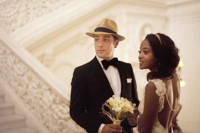 autre idée de photo de couple tenue et coiffure cette fois un peu plus ciblée