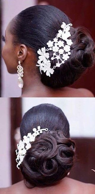 Idées/inspirations - coiffure mariée afro  "cheveux crépus et très frisés" - 1