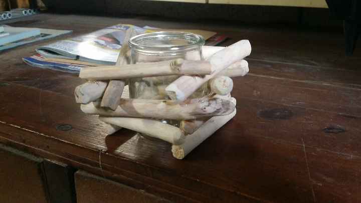 Mes bougeoirs diy en bois flottés - 2