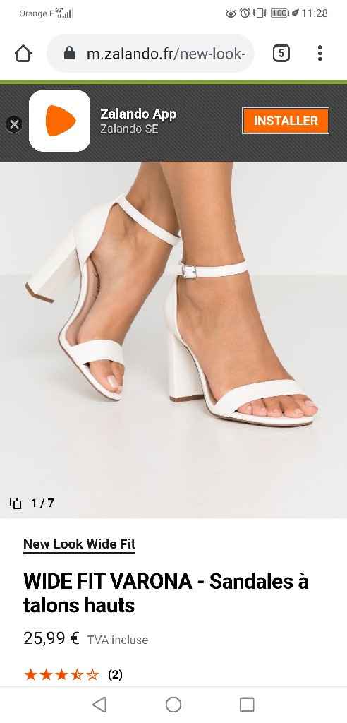 Recherche : Sandales blanches cuir - 1