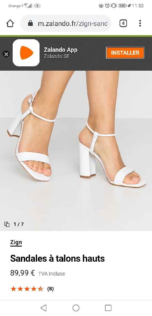 Recherche : Sandales blanches cuir - 1