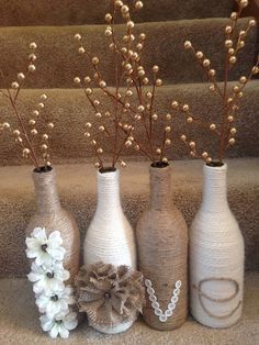 Diy decoration bouteille/ ficelle - 2