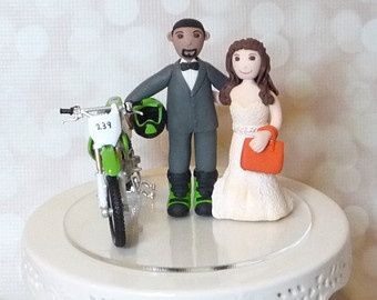 Figurines piece montee theme moto cross - 1